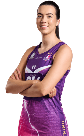 A portrait image of Loughborough Lightning Netball player Alice Harvey