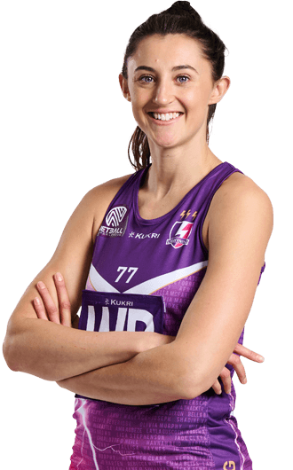 A portrait image of Loughborough Lightning Netball player Beth Cobden