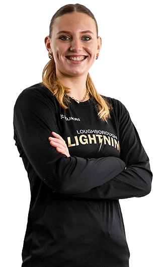 Marlene Lange posing with her arms folded