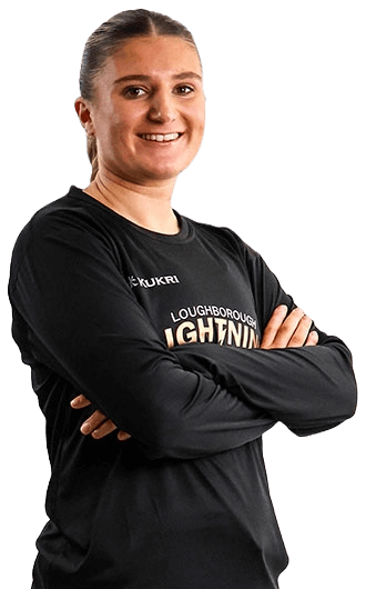 Millie van Nierop posing with her arms folded