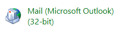 Image of the mail menu to select
