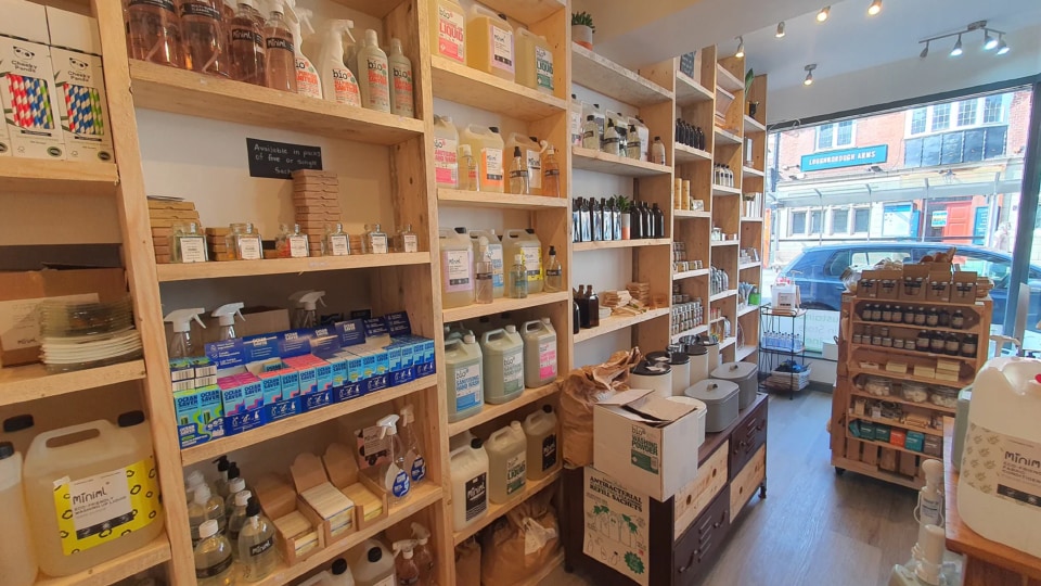 Zero waste shop in the centre of Loughborough