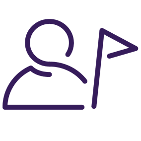 Person and flag icon