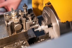 A picture of an item of cutting equipment used in the engineering workshop.  