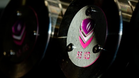 some weights in a gym