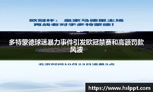 多特蒙德球迷暴力事件引发欧冠禁赛和高额罚款风波